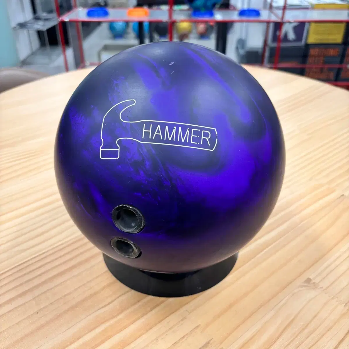 Used Ball) Hammer Purple Pearl Urethane Green Pin 14p Bowling Ball