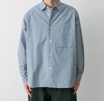 50 새상품급 24SS STILL BY HAND 피치 기모 트윌 셔츠