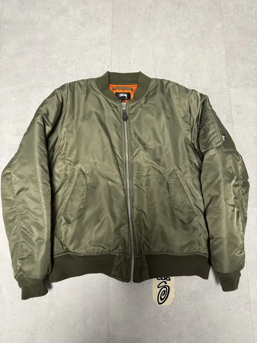 [L] 스투시 꼼데가르송 CDG MA-1 마원 자켓 올리브