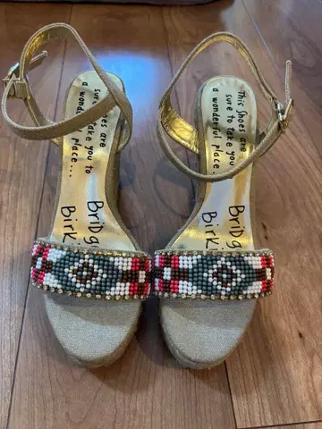 Bridget Birkin 웨지 힐 샌들 23.5cm