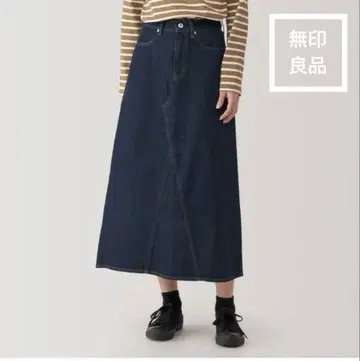 무인양품 데님 A 라인 스커트