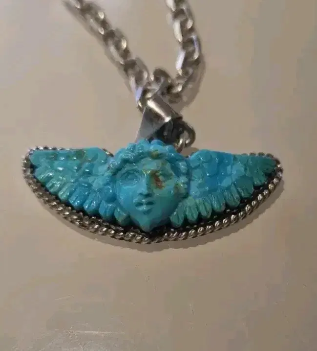 Turquoise Baby Angel Pendant Native American Jewelry Indian Jewelry
