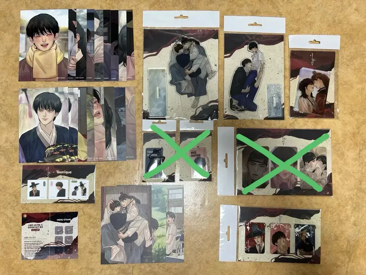 투니크 야화첩 여러 굿즈 판매