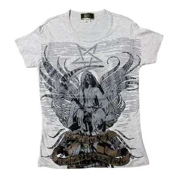 최초의 beauty beast Grim Reaper print tee