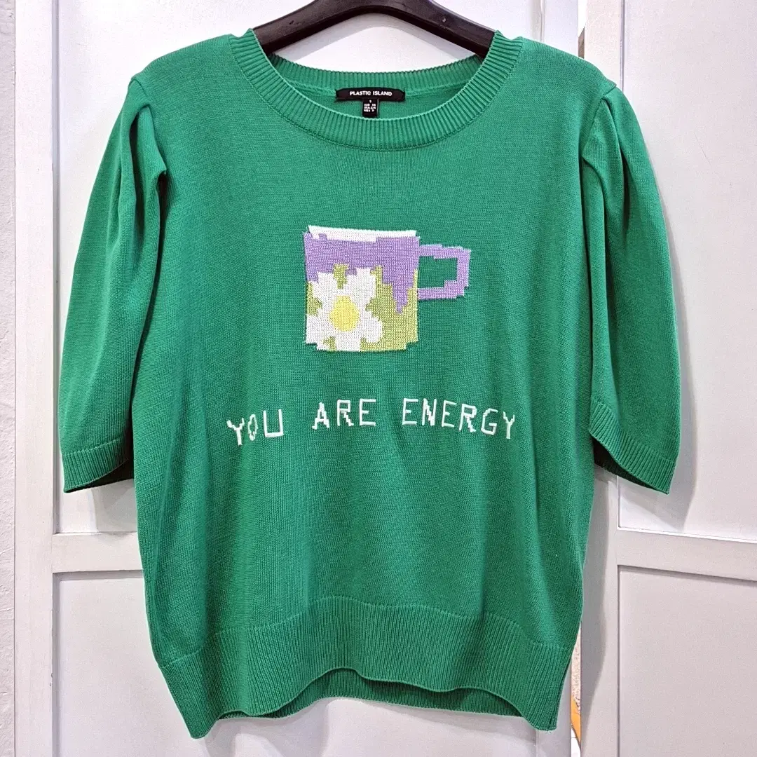 Plastic Island Puff Short Sleeve Knit Tee