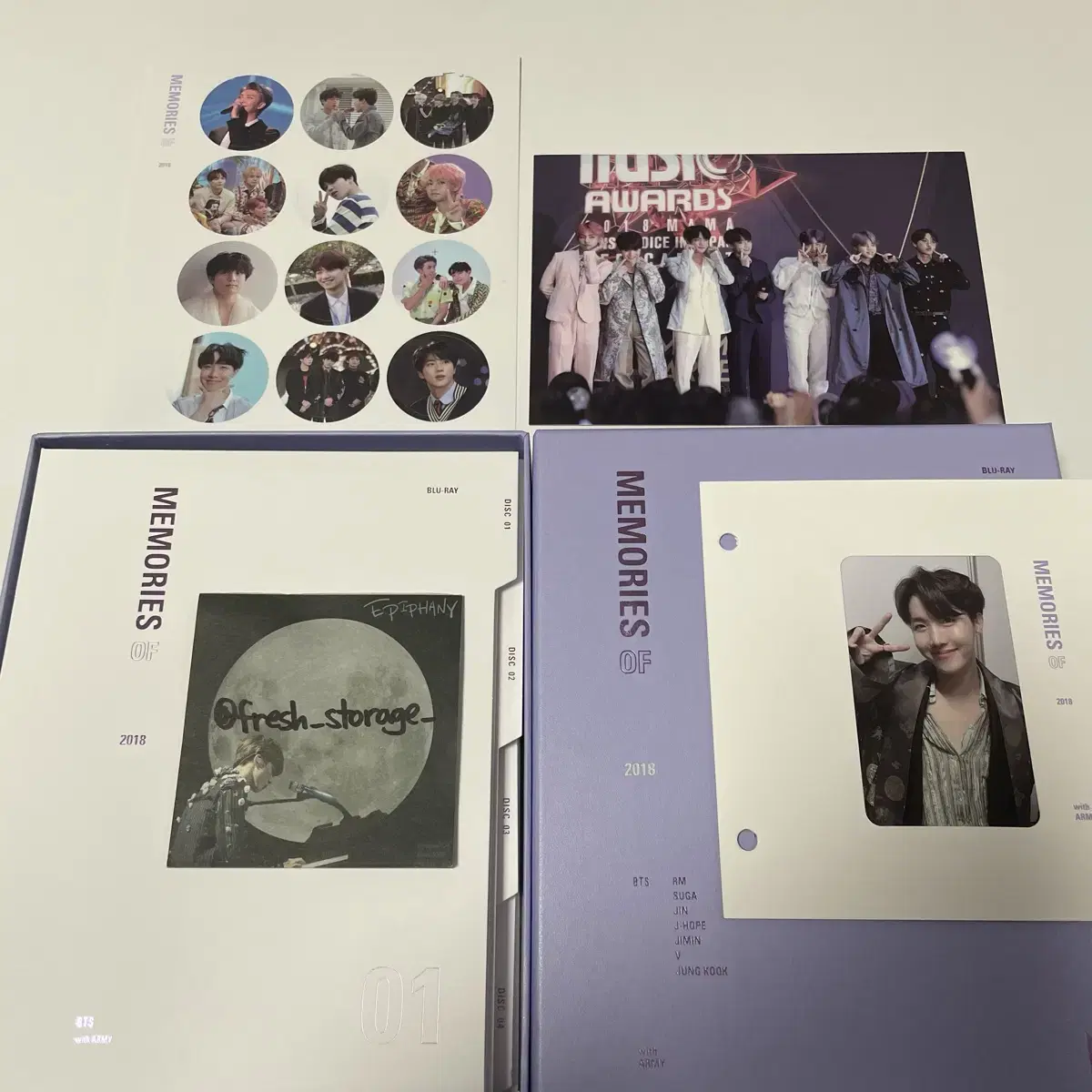 방탄소년단 2018 메모리즈 블루레이 호석 포카 BTS 제이홉