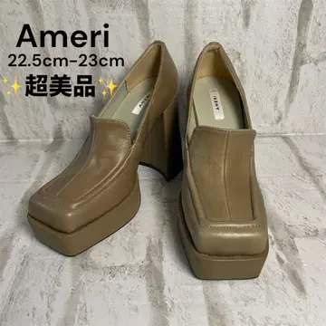 소가죽 AMERI PLATFORM SQUARE TOE LOAFER