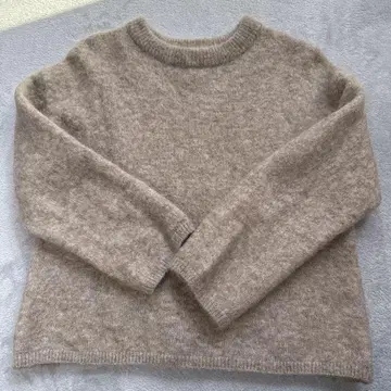 H&M 모헤어 울 블렌드 스웨터 베이지