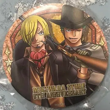 원피스 무기와라 스토어 5주년 기념 가방 캔뱃지 조로 상디