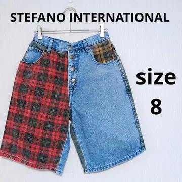 STEFANO 스테파노 빈티지 하이 웨스트 숏 데님 팬츠