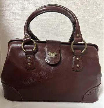 단종 ANNA SUI 핸드백 보스턴 보르도 안나수이 나비 레트로