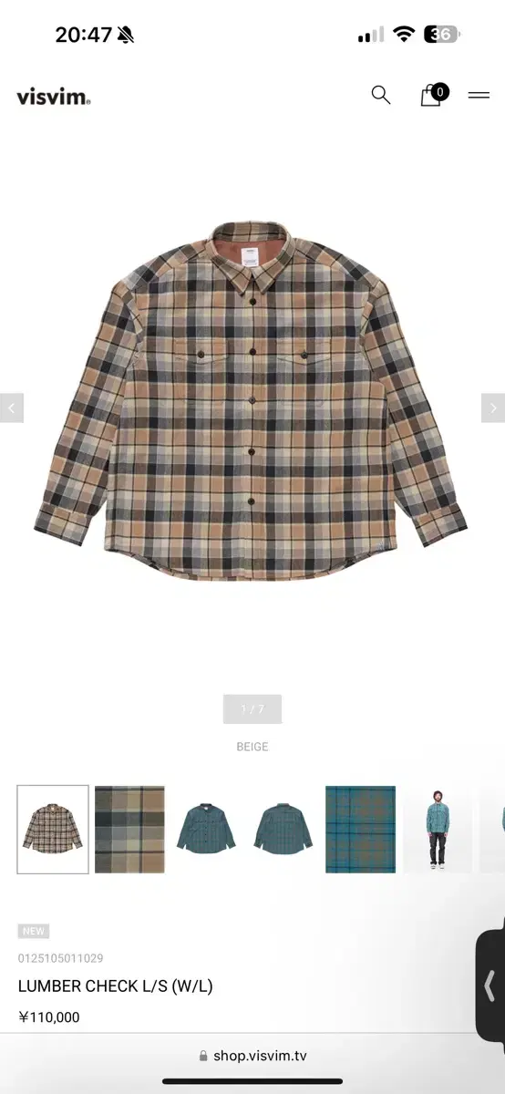 비즈빔 럼버 LUMBER CHECK L/S (W/L)