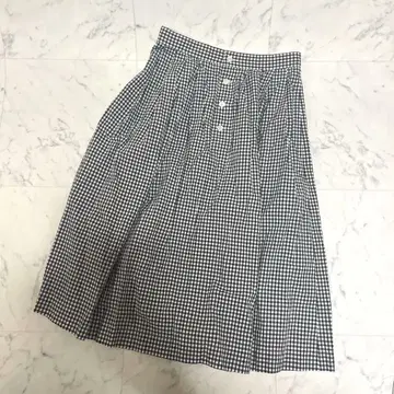 마가렛 호웰 깅엄 체크 코튼 스커트 1