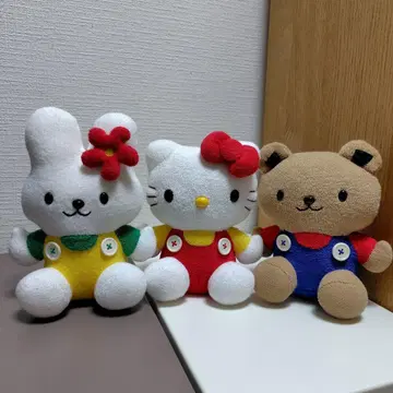 산리오 헬로키티 친구 봉제 인형 3종 세트 곰 토끼 레어