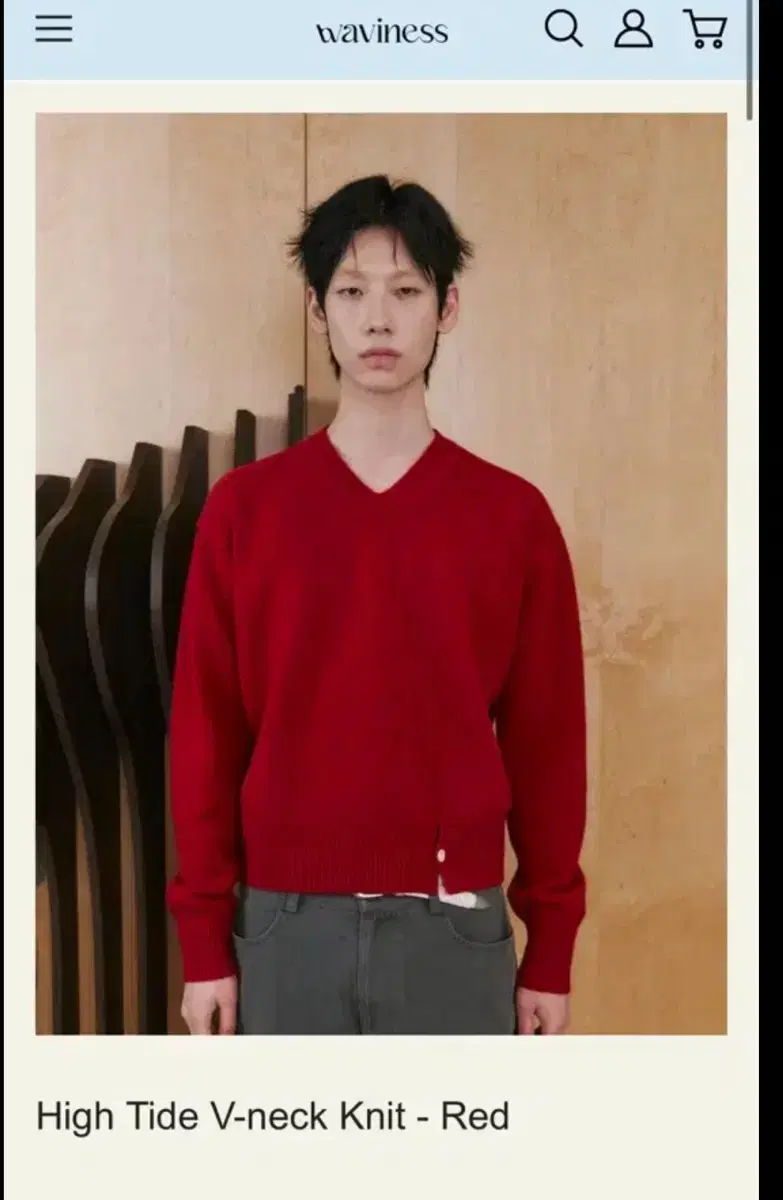 웨이비니스 하이타이드 브이넥 레드 2