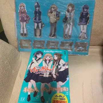 케이온! Shuffle 코믹스 1권 오리지널 아크릴 피규어 세트