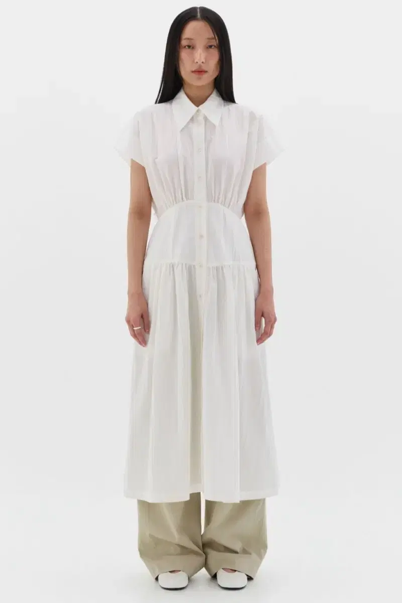 로우클래식 드레스 WAIST SHIRRING DRESS IVORY(L)