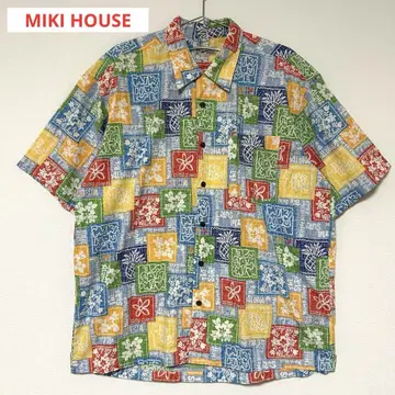 MIKI HOUSE 미키 하우스 알로하 셔츠 반팔 셔츠 컬러풀 올 패턴