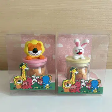 타베코 동물 비스킷 보틀 라이온 군 토끼