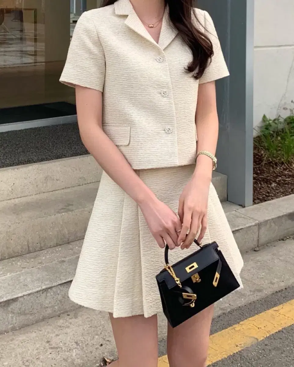 르플레인 트위드 셋업