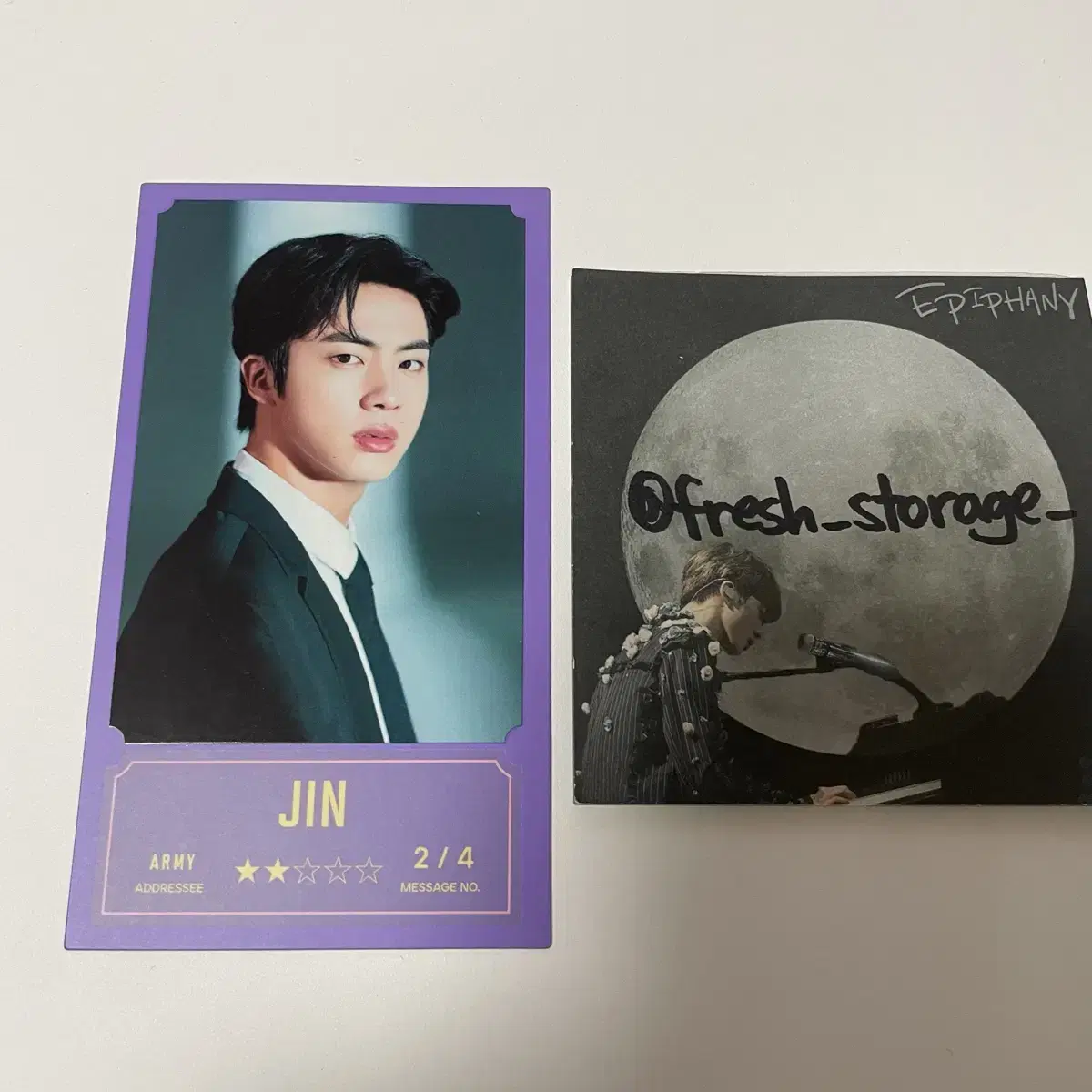 방탄소년단 방방콘 메시지 포토 메세지 포카 BTS 방탄 석진 진