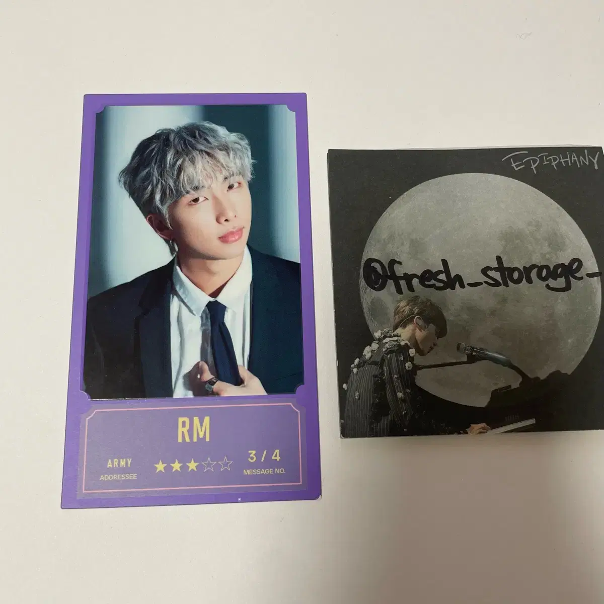 방탄소년단 방방콘 메시지 포토 메세지 포카 BTS 방탄 남준 알엠