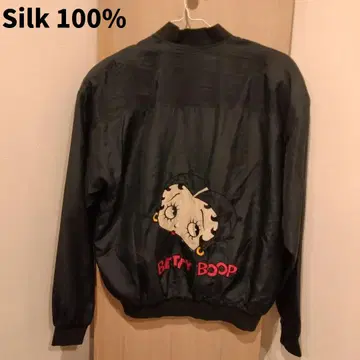 실크 100% BETTY BOOP 베티 부프 베티짱 블루종 실크