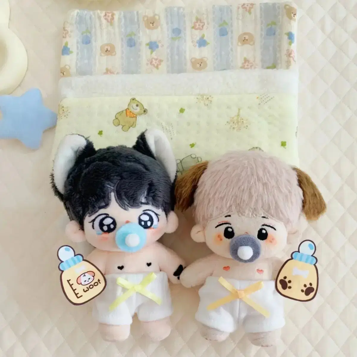 인형 소품 양도 (10cm 트윈베드) 3세트 일괄