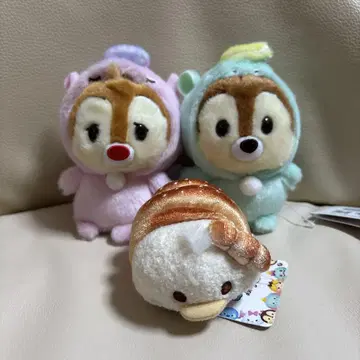 디즈니 스토어 쯔무쯔무 도날드 우루포차 칩 데일 택이 부러짐