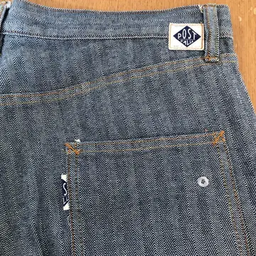 POST OVERALLS 포스트 오버올즈 헤링본 스트레이트 L