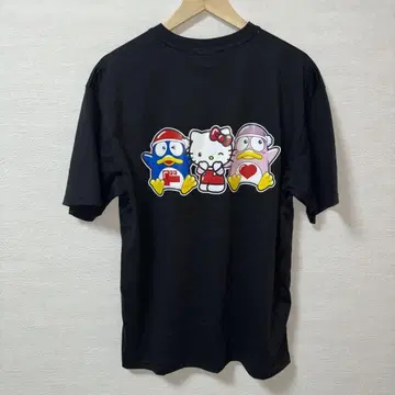 돈키 한정판 콜라보 산리오 키티 돈코 돈펜 티셔츠 L 스티커