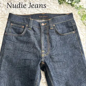 Nudie Jeans 누디 진 레어 페이즐리 다크 네이비 올 패턴