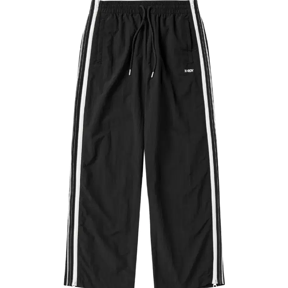 [ NERDY ]★韓国人気★BOLD LINE WOVEN PANTS NERDY | 널디 Nerdy Double Line Woven Pants Black Training