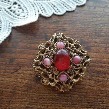 빈티지 브로치 컬러 스톤 벼룩시장