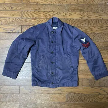 70s US NAVY N4 덱 자켓 34 레귤러 엠블럼 포함