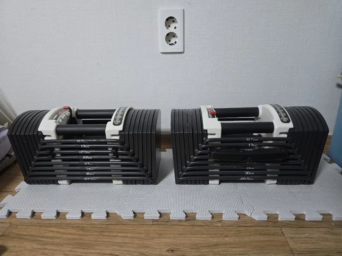무게조절덤벨 41kg 한쌍 타이탄블럭