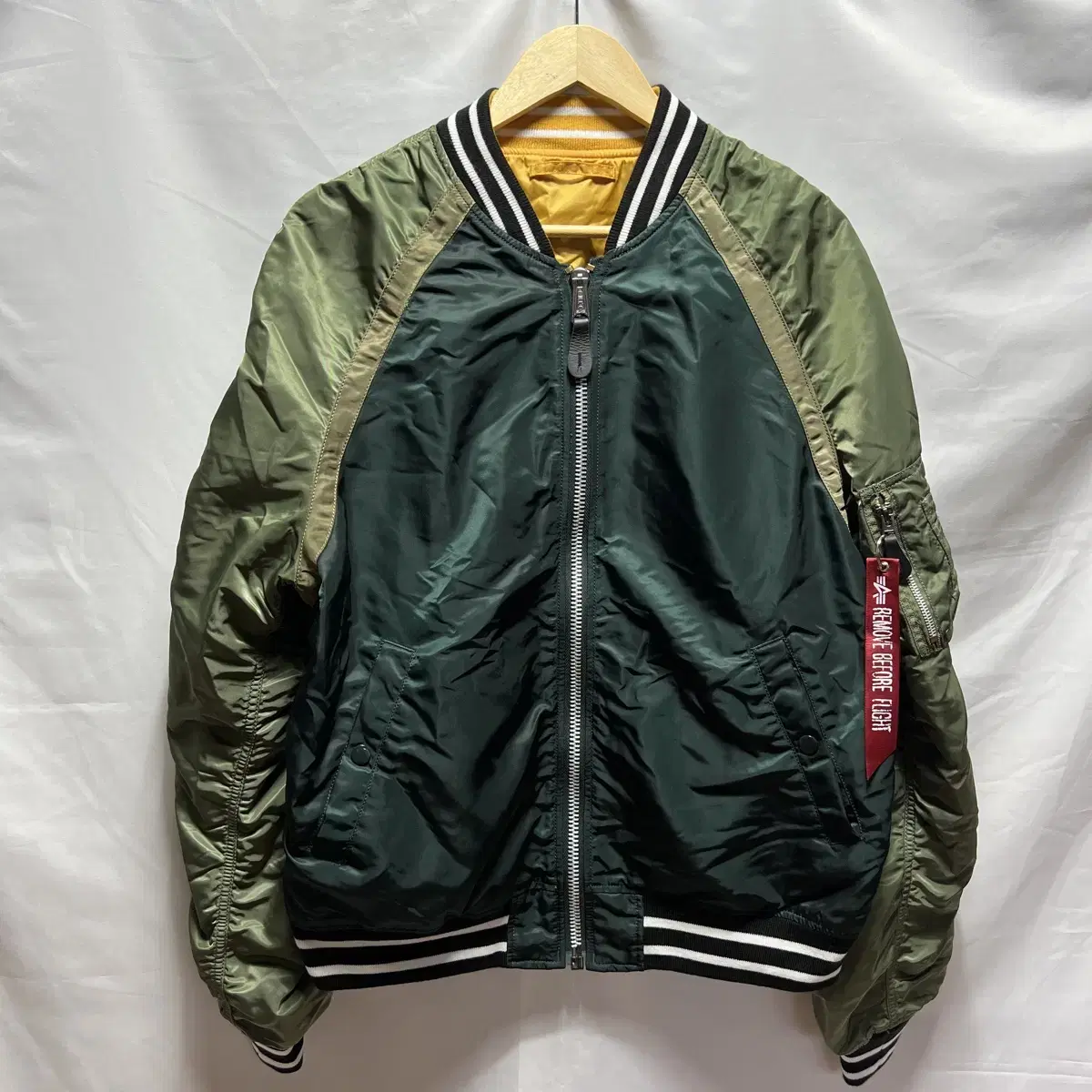 [Genuine/XL] Alpine Industries MA-1 Khaki Aviation Jacket/Jumper