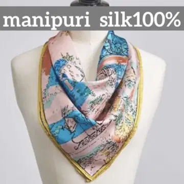 마니푸리 manipuri 실크 100% 스카프