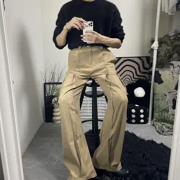 와이드 팬츠 와이드 슬랙스 한국 패션 부츠 컷
