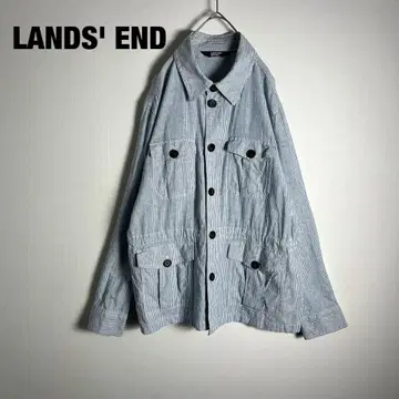 랜즈엔드 셔츠 자켓 커버올 린넨 LANDS' END