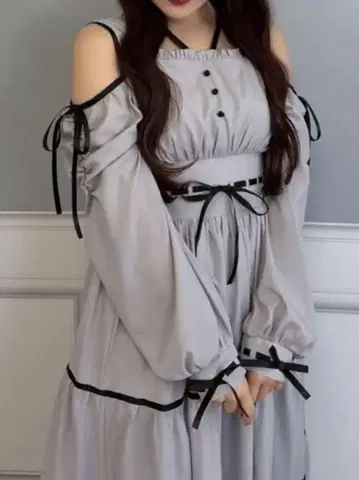 바이컬러 리본 OP evelyn
