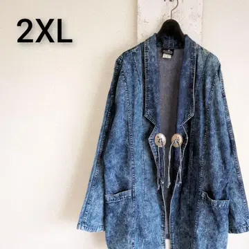 USA제 DAKOTA 다코타 데님 자켓 네이비 구제 의류 2XL