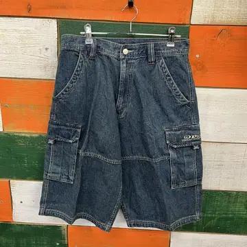 데님 블루 카고 숏 팬츠 중고 의류 아메카지 서핑 스케이트보드 M