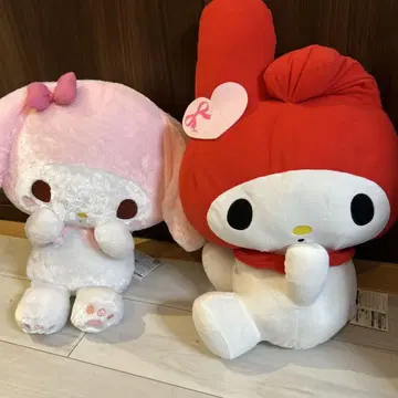 마이멜로디와 쿠로미 봉제 인형 세트 특대형