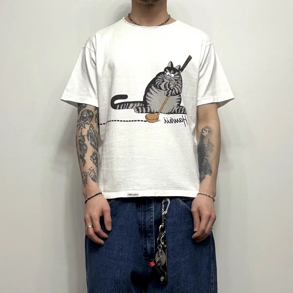 90s CrazyShirts 빈티지 수소봉제 티셔츠 Made in USA