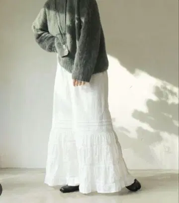 aere 레이스 롱 스커트