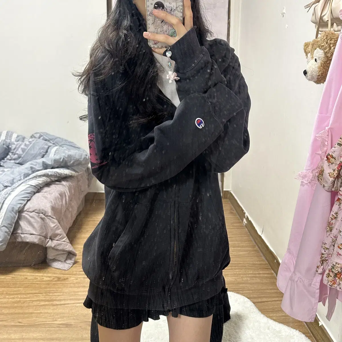 빈티지 챔피온 후드집업 농구 개강룩 여친룩 긱시크 핀터깔 히메갸루