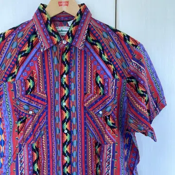 90's VINTAGE ROAD RUNNER SS 올 패턴 웨스턴 셔츠
