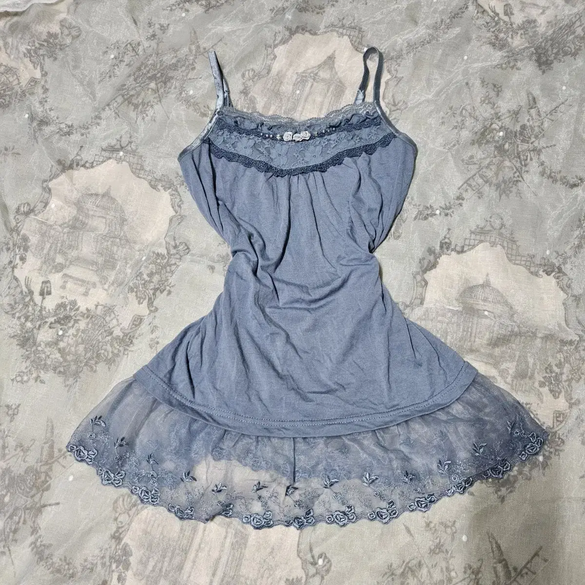 axesfemme 빈티지 엑시즈팜 페어리 모리 나시 슬리브리스