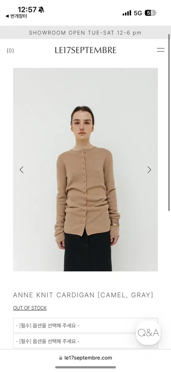 르917 ANNE KNIT CARDIGAN 카멜